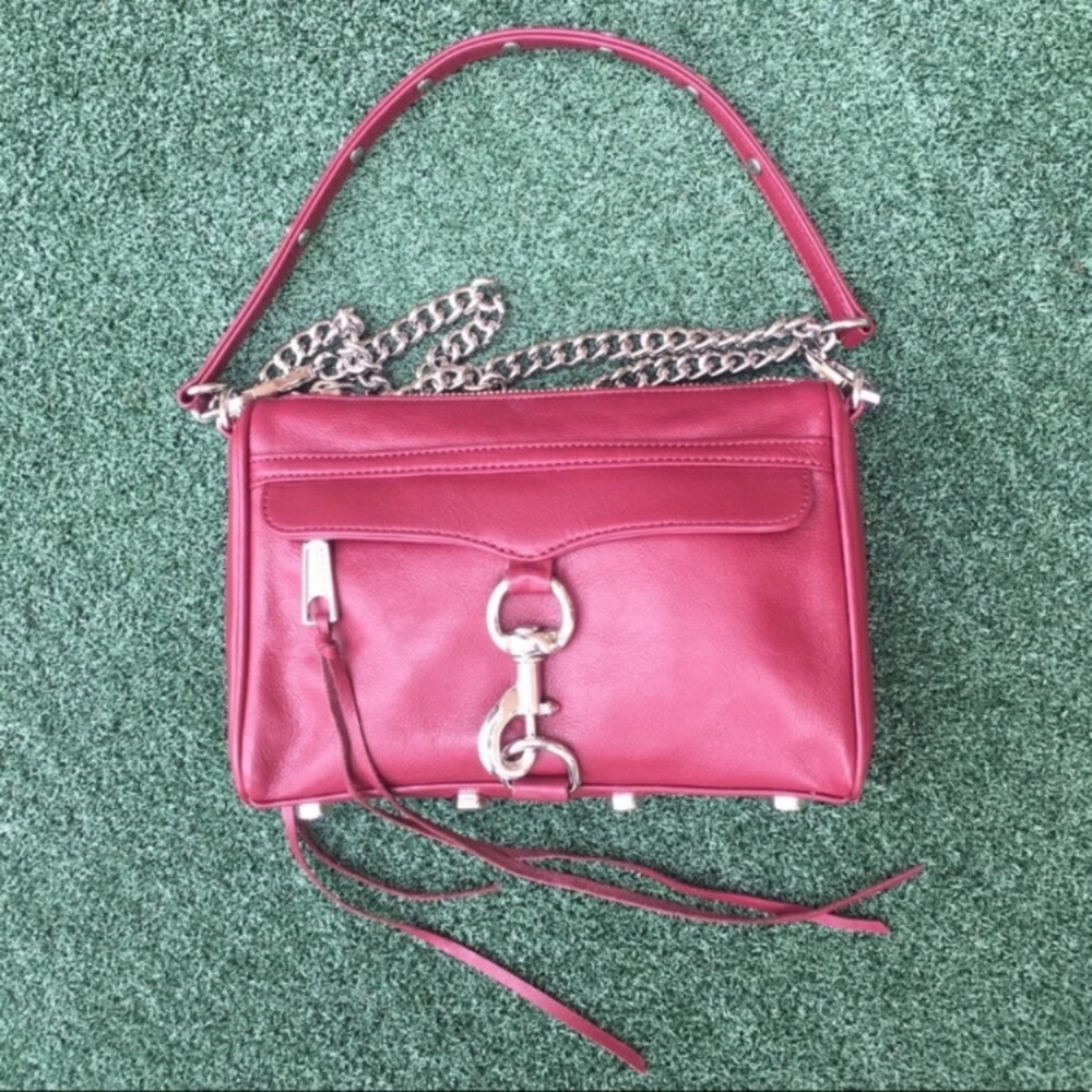 New Rebecca Minkoff Mini Mac Crossbody Bag Wine - Picture 9 of 12